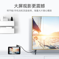 Green Union Micro HDMI to HDMI Adapter Notebook Flat Panel Camera 2-in -1 Conversion Head MiniHD