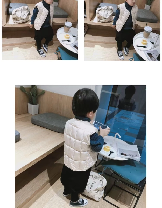 Áo khoác cotton trẻ em Bangchai cho trẻ em Áo vest Hàn Quốc đôi áo ngực retro