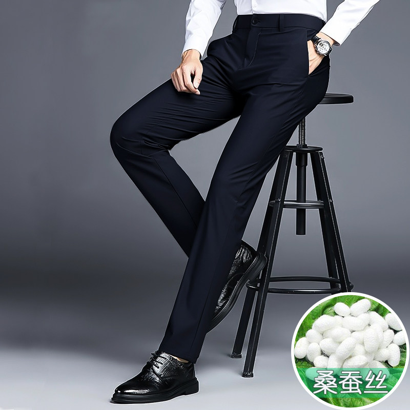 2026年抗皱桑蚕丝阔腿休闲裤怎么选？为什么中年男士越来越偏爱高弹冰爽桑蚕丝？