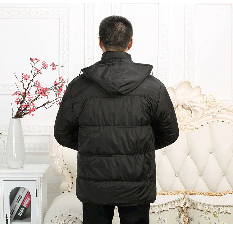 Áo khoác nam bằng nhung dày cho nam trung niên áo khoác cotton mùa đông Áo khoác cotton trung niên bố mùa thu và quần áo cotton mùa đông áo khoác nỉ nam