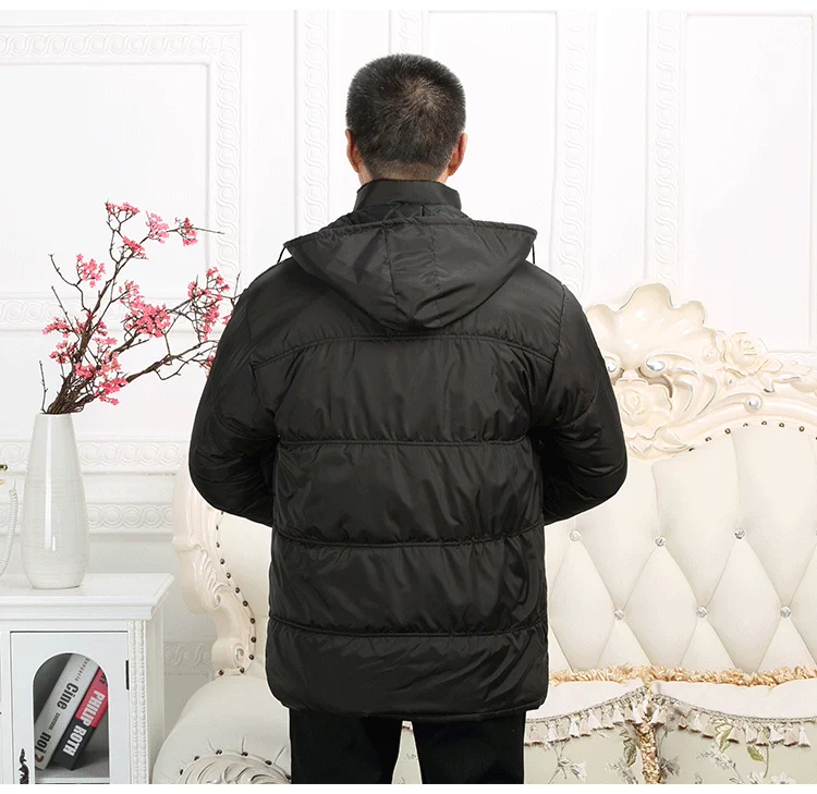 Áo khoác nam bằng nhung dày cho nam trung niên áo khoác cotton mùa đông Áo khoác cotton trung niên bố mùa thu và quần áo cotton mùa đông