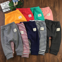 80-110 men and women Baby with velvet cotton lining big pp pants autumn and winter baby double crotch pants one velvet