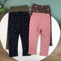90-140 Children Slim Down Beat Bottom Pants Spring Autumn Season Men And Women Boy Rocking Grain Suede Outside Wearing Pants Baby Swarming Pants