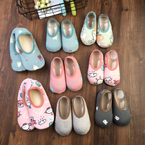 Parent-child autumn and winter thin velvet baby floor socks early classroom shoes and socks children non-slip anti-cold plus velvet soft socks