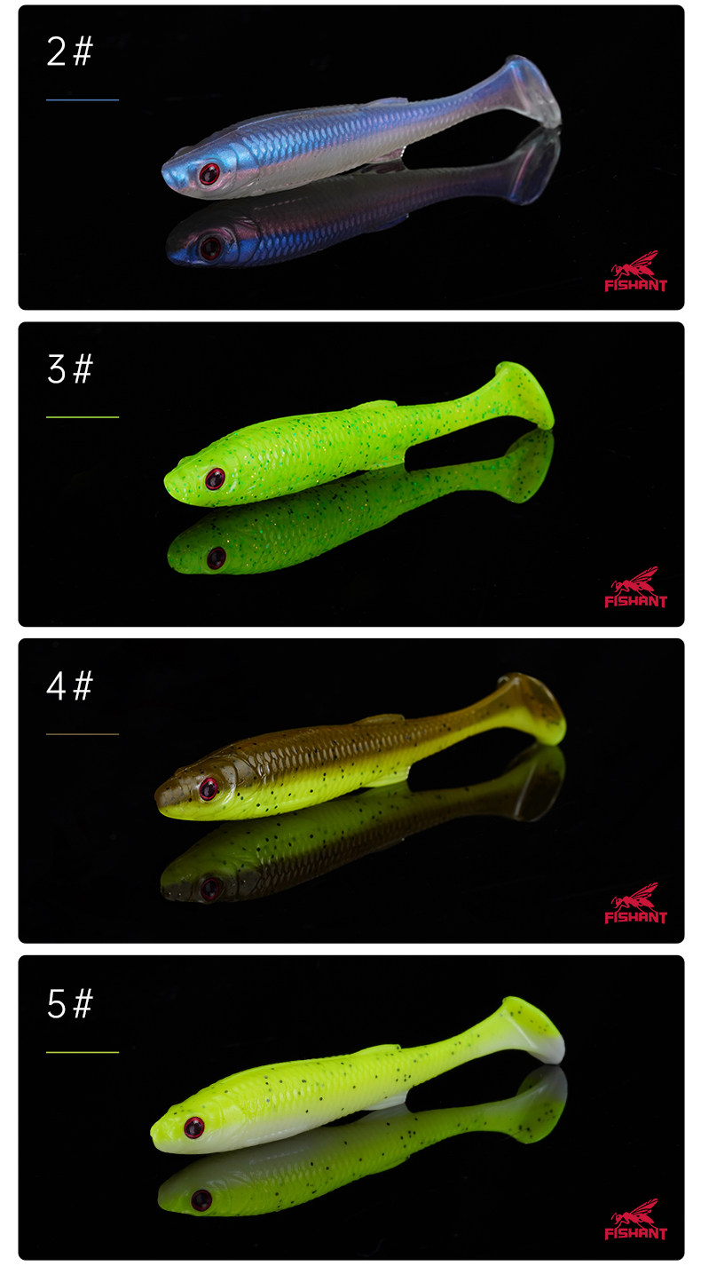 товар из китая 飞蚂蚁浮水t尾胖真鱼软饵路亚假饵倒钓黑坑鲈鱼饵 Fishant