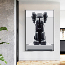 Gray diy digital oil painting large size KAWS floor decoration painting huge background hand painted porch oil painting mural