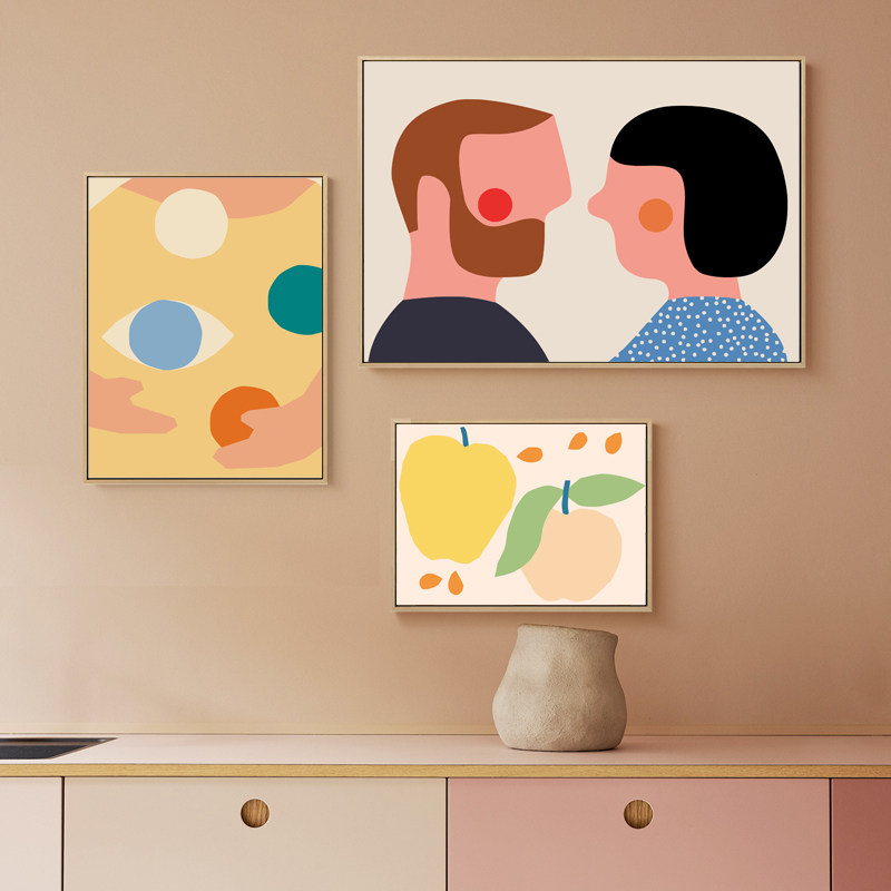 Digital oil painting simple diy abstract living room decoration painting hand-painted filling small fresh oil painting children's bedroom ins