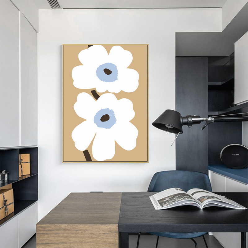 Abstract simple diy digital oil painting Hand painted filled flowers Living room decorative painting bedroom line oil painting Nordic