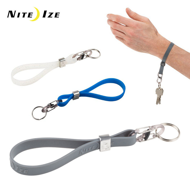 Nay love NiteIze adjustable silicone elastic key hanging rope anti-loss key button s buckle key hand ring wrists