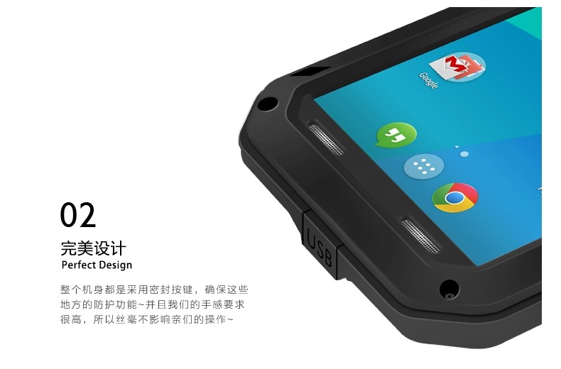 LOVE MEI Powerful Water Resistant Shockproof Aluminum Metal Case Cover for Moto Nexus 6