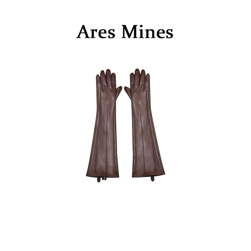 【Shenglangxi Ares Mines】Theater Afterglow Classical Opera Atmosphere Sheepskin Long Gloves for Autumn and Winter