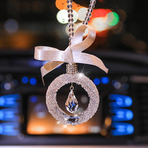 New car interior pendant Crystal beautiful water drop car decoration Star pendant jewelry inlaid with rhinestones gift