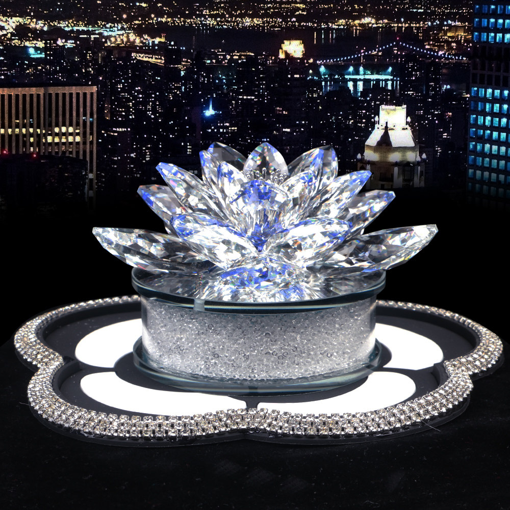Crystal Lotus Car Hem Interior Adornment Perfume Seat Dolly Adornment Holiday Birthday Present