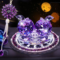 Car perfume seat shaking sound Cute creative crystal apple car decoration Car seat Christmas New Year gift