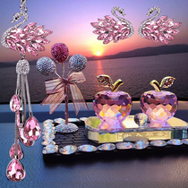 Crystal Ping An fruit car decoration in car Pendulum Piece Apple Goddess On-board Incense Crystal Rearview Mirror Pendant