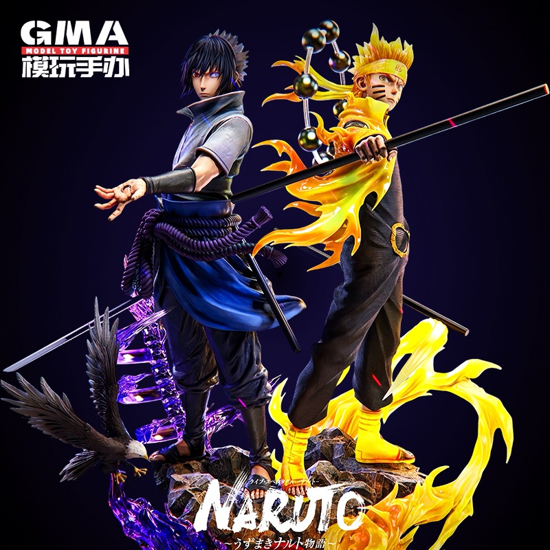 [in Stock] Naruto Figures Ten Years of the Hundred Ninja Naruto Sasuke Obito Jiraiya Anime Series Peripheral Models