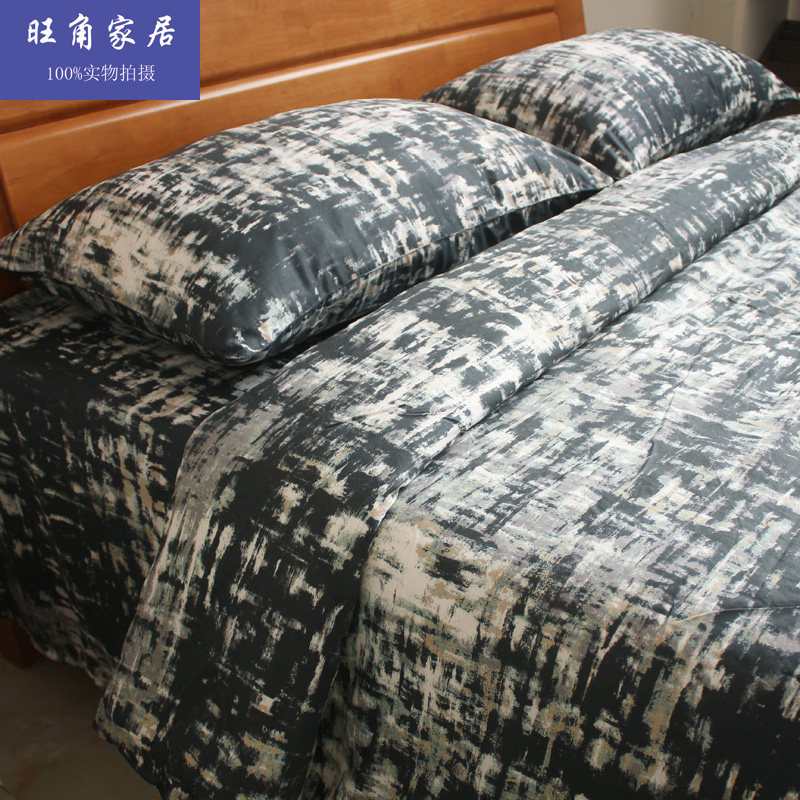 Foreign Trade Tiansilk Cotton Quilt Cover Single Double Quilt Cover 2 m assorted bed linen pillowcase Lesel cotton satin