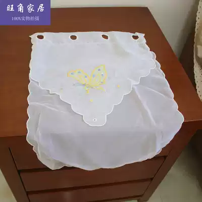 Embroidered decorative small curtain transparent partition between yarn curtain yellow stain clearance 30 (width) * 45 (height) cm