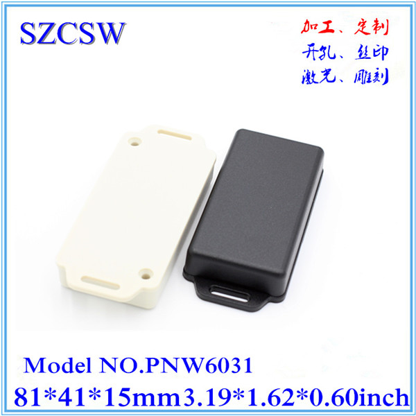 Plastic small housing wall hanging type controller power shell with ear security meter junction box 81x41x15