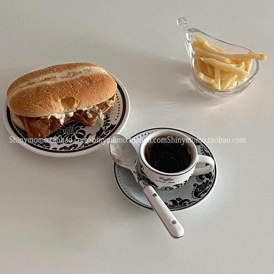 Shinymomo Vintage Ceramic Coffee Cup & Saucer