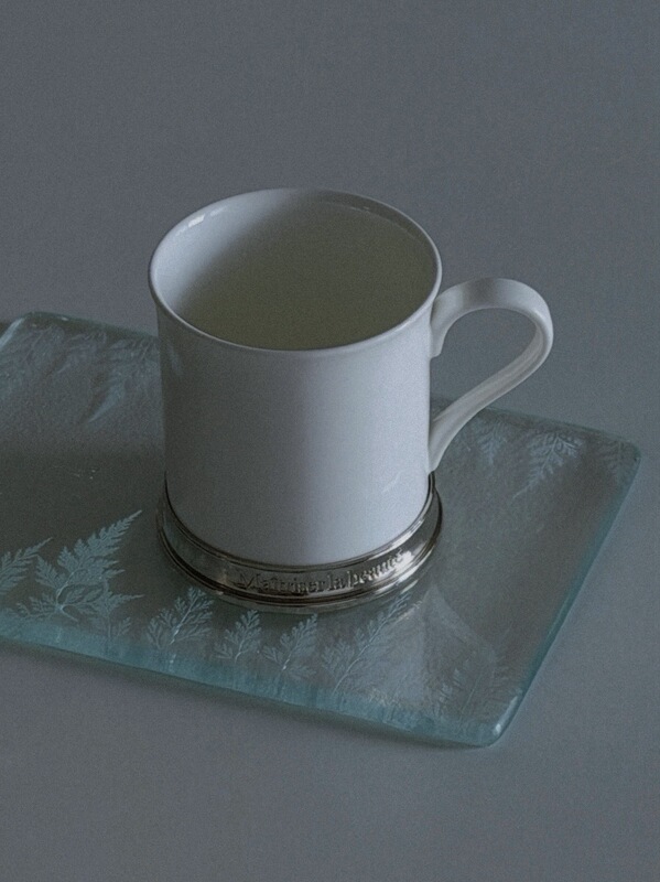 Shinymomo New Product Creative Retro Silver Ceramic Cup Metal Glass Coffee Shop Dessert Shop ins Vintage Style
