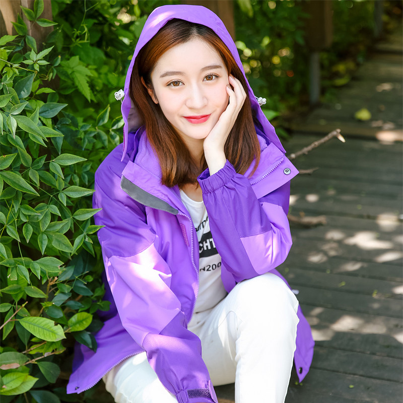 Outdoor assault clothing women's tide brand detachable three-in-one two-piece suit plus velvet padded waterproof coat men's mountaineering clothing