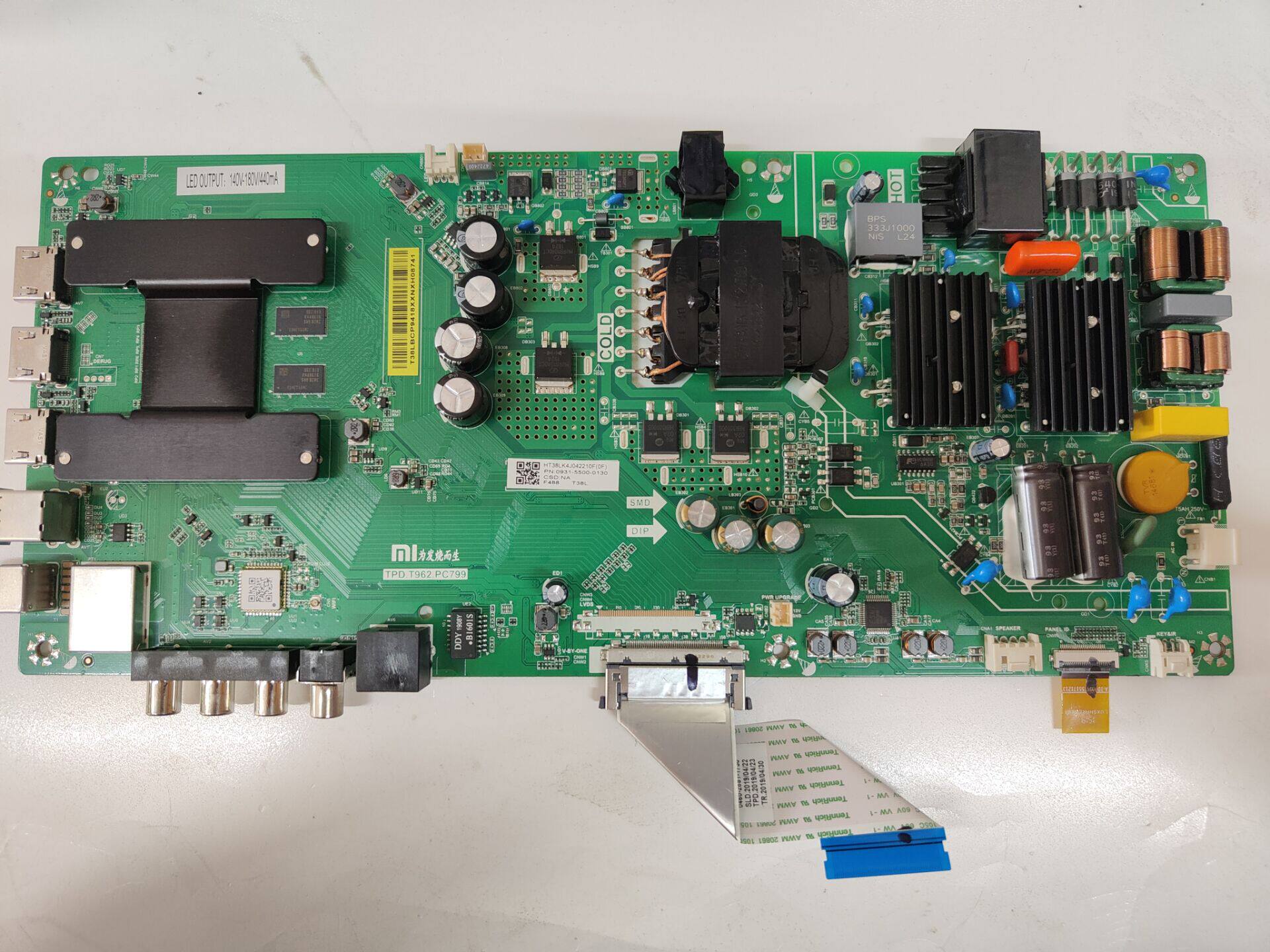 Original dress Xiaomi L55M5-AD motherboard TPD T962 PC799 PC799 M155TV-CS0T tested well