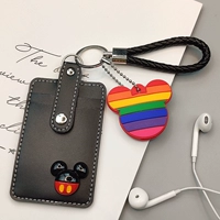 Черный Микки+большая радуга