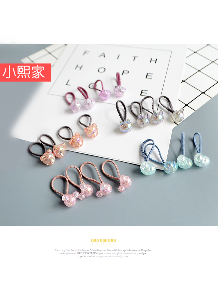 Xiaoxijia phụ kiện tóc em bé Hàn Quốc nổ bóng cao su nhỏ ban nhạc tóc nhỏ vòng tóc cô gái sừng hoe đầu dây nơ kẹp tóc