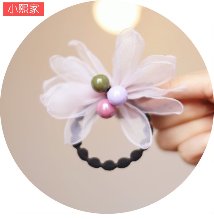 Hàn Quốc nhập khẩu hoa nơ trẻ em tóc người lớn cô gái cao su ban nhạc cô gái phụ kiện tóc chỉ đẹp tóc dây tóc bộ dây buộc tóc cho bé gái