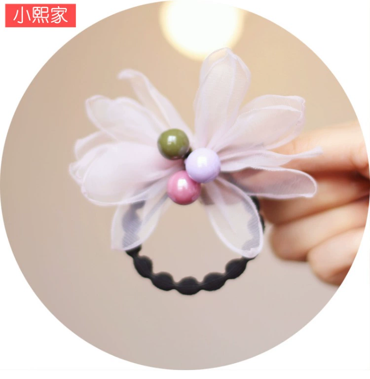 Hàn Quốc nhập khẩu hoa nơ trẻ em tóc người lớn cô gái cao su ban nhạc cô gái phụ kiện tóc chỉ đẹp tóc dây tóc shop bán dây buộc tóc đẹp