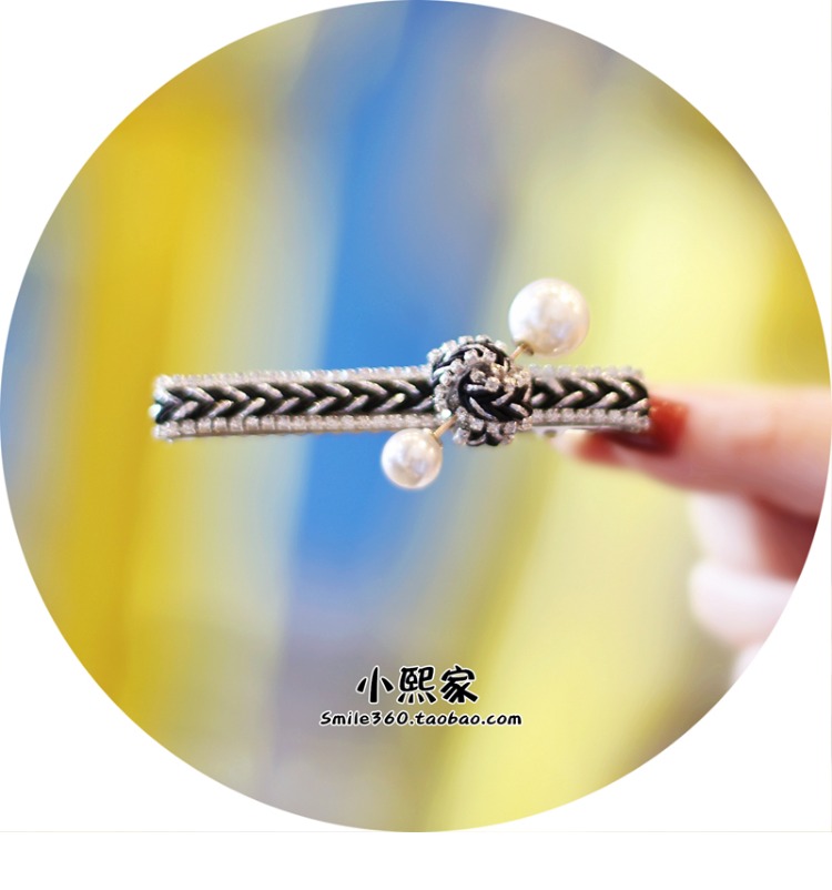 Xiaoxijia người lớn Hàn Quốc phụ kiện tóc vàng lụa bạc kim cương lớn kẹp tóc hoang dã kẹp tóc khí chất headband dây buộc tóc cho bé gái