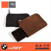 UNIT] Italy waxed suede mobile phone bag wallet mobile phone set key bag with iron climbing self-tour