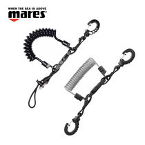 Mares Laynard With Ring Spiral Ring Buckle Spring Rope Safety missed Rope Quick release hanging Buckle lanyard