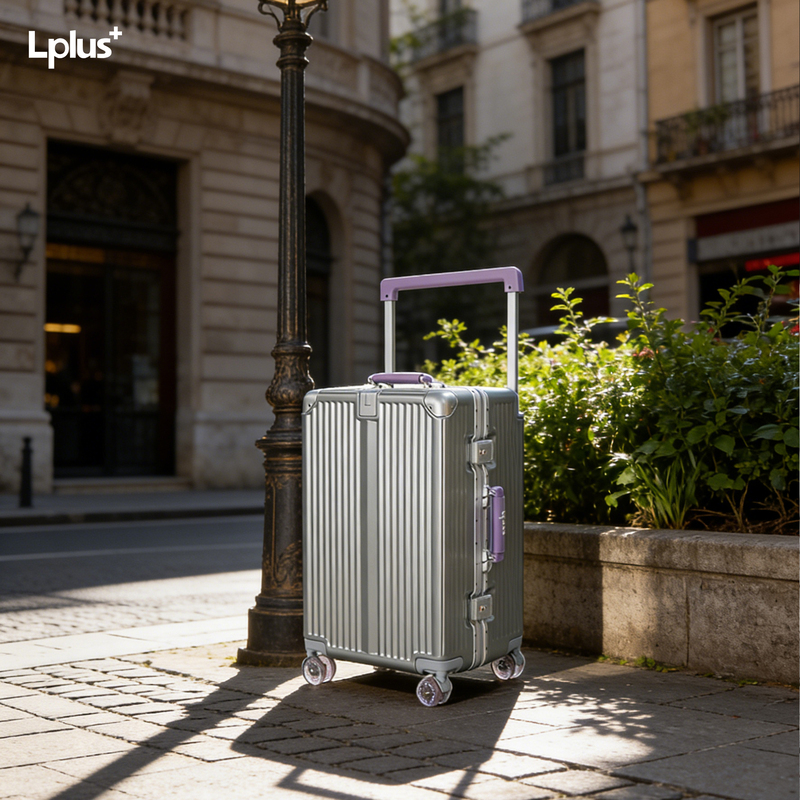 Lplus+ Luggage Suitcase with Wide Handle, Large Capacity, 28inch Aluminum Frame, Sturdy and Durable-H
