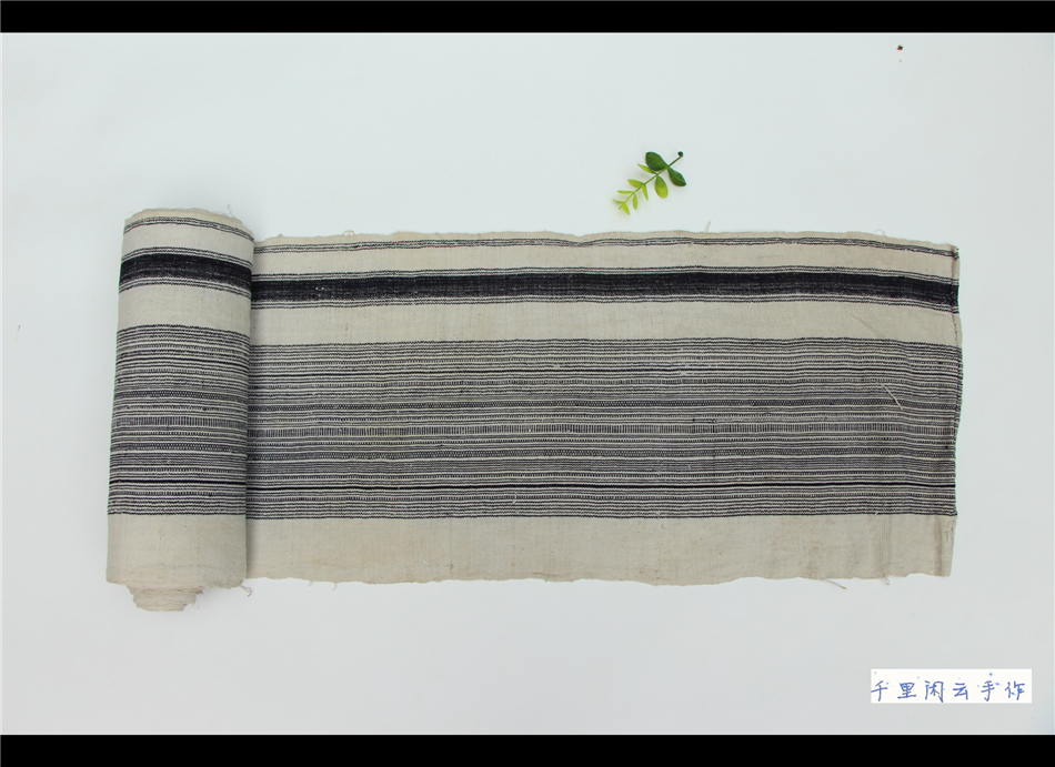 Thousands of miles idle cloud handicraft handicraft linen textile cloth handmade earthen cloth old cloth roll blended striped linen C193