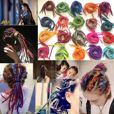 The same style of Nepalese handmade wool felt, Jamaican reggae, black wig, dirty braid and hair accessory as Faye Wong and Guan Xiaotong
