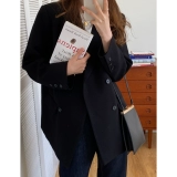 Весенний пиджак классического кроя для отдыха, крой, в корейском стиле, оверсайз, тренд сезона