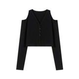 Fayeye Self -Shate Off -shoulder Long -sleeed T -Fork Fish Spring Design Sense Nishe High Bombs и Uniedcile Clear Warehouse без возвращения