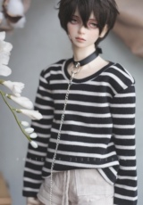 Одежда для кукол BJD 【rosetime】bjd百搭日常少年系条纹卫衣 1/3