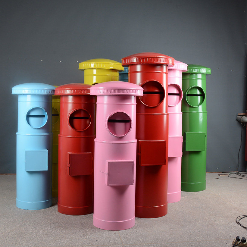 Customized retro wrought iron Japanese post box model ornaments creative mailbox props outdoor activities crafts mailbox