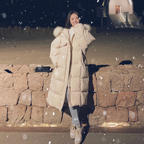 East gate down cotton clothing oversize female tide with long past knee Han version loose student bread cotton padded jacket for winter
