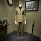 Dandy HOMME nam Wedding Dress Set Groom thời trang sọc đúp Cut Suit hai mảnh Set