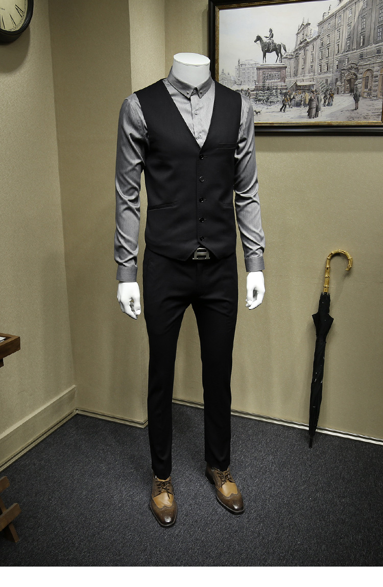 Bộ đồ đen tinh khiết của DANDY HOMME - Suit phù hợp quần nam