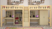 Small apartment Wood loft hanging bed Household childrens bed Bedroom apartment Double hammock Low hanging elevated bed