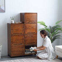 Storage cabinet thickened bedroom childrens clothing storage cabinet Household clamshell with door 45 40 35cm wide chest of drawers