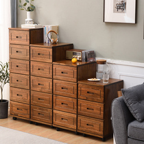 Crevice storage cabinet Pure solid wood drawer-type crevice Ultra-narrow chest of drawers Small nightstand 25 30 35 40cm wide