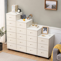 Crevice storage cabinet Drawer solid wood crevice storage cabinet small ultra-narrow kitchen shelf 40 25 35cm wide