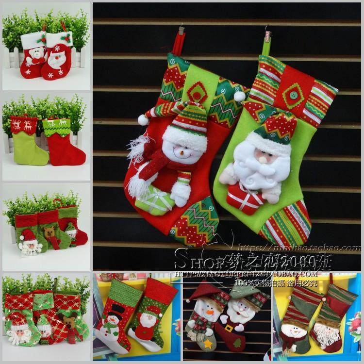 Old man snowman big number opening Christmas socks gift bag Christmas solid socks Candy Bagged Pendant Accessories