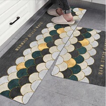 Kitchen Ground Mat Suction oil suction Oil-proof oil-proof wash-free wash Anti-slip resistant Dirty Mat into the door Carpet Bedroom foot pad